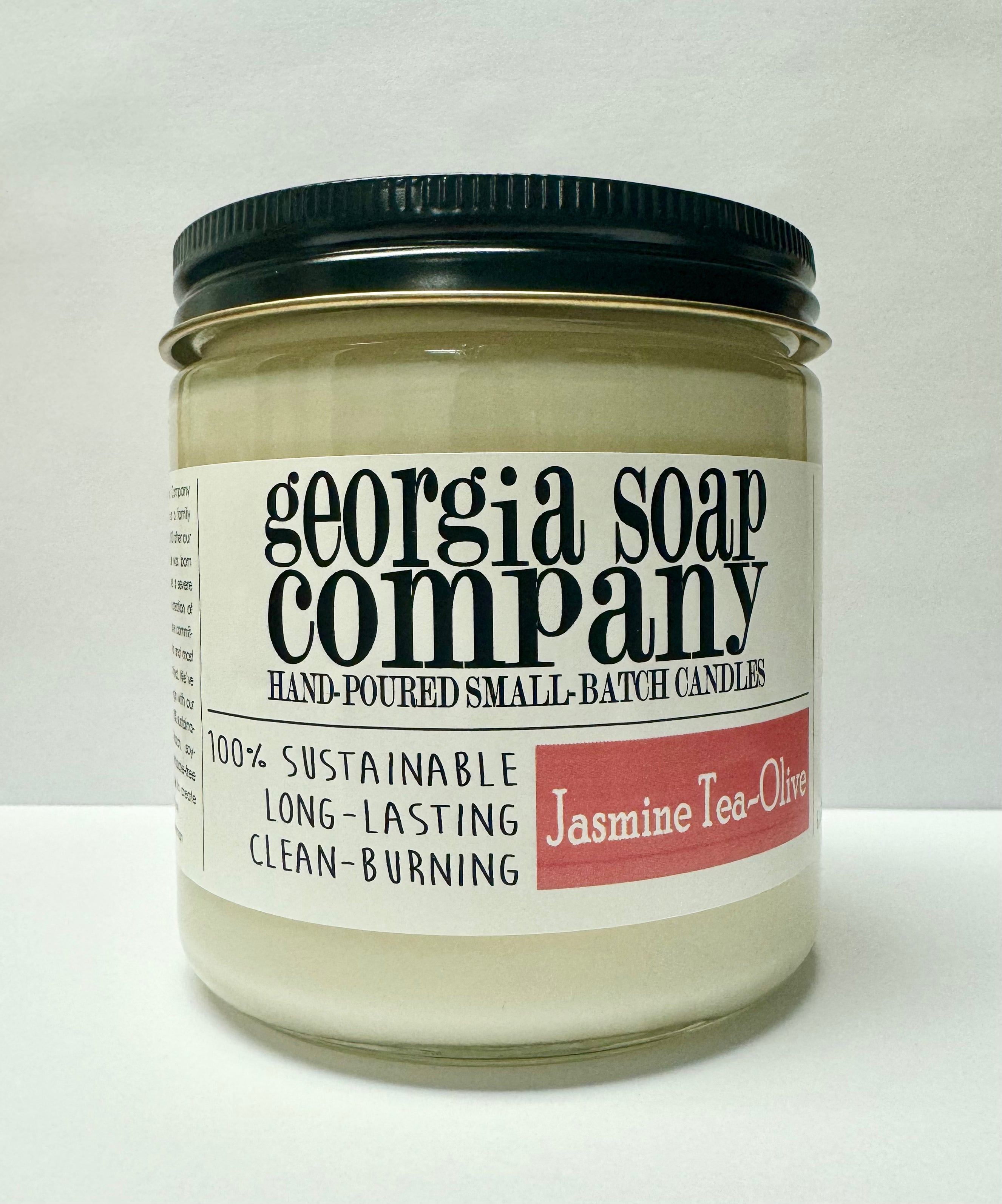 Jasmine Tea-Olive Soy Wax Candle: 100% Sustainable, Long Lasting, Clea ...